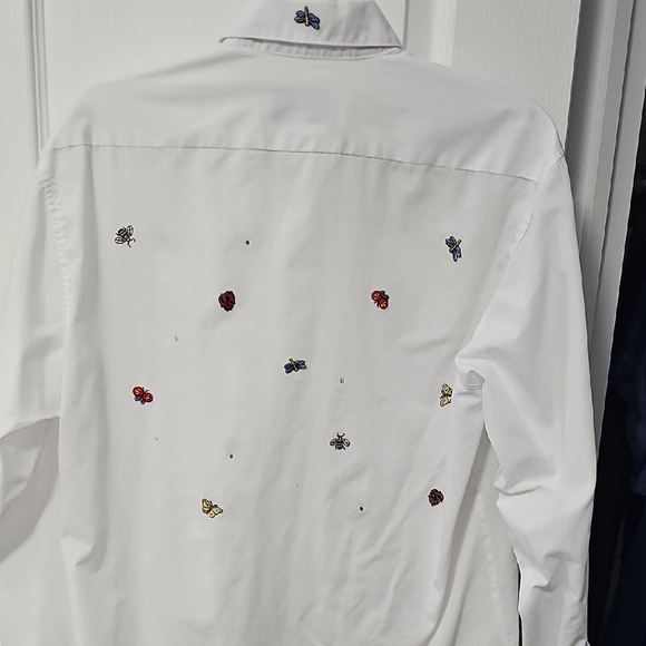 Embroidered White Women's Shirt - Picture 4 of 4